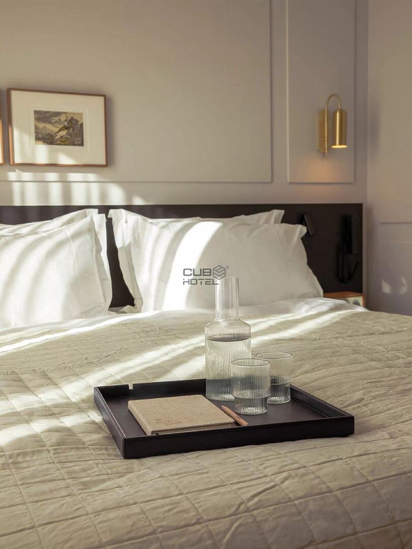 Brown Square Welcome Tray